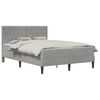 vidaXL Cadru de pat cu saltea Gri deschis 140 x 190 cm Catifea