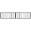 vidaXL Poartă pentru c&acirc;ini 4 buc. Negru 100 x 80 cm Oțel Galvanizat