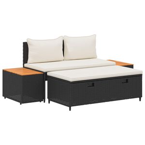 vidaXL Set de canapele de exterior 4 -Seater 4 pcs 55 x 30 x 39 cm