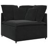 vidaXL Canapea modulară cu taburet și perne, catifea, negru