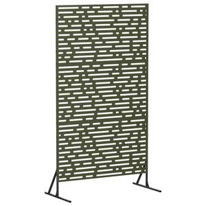 vidaXL Ecran de intimitate 100 x 50 x 180 cm Oțel Verde măsliniu