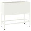 vidaXL Ghiveci ridicat pentru grădină Alb 60 x 26 x 45 cm Oțel