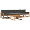 vidaXL Set de canapele de exterior cu pernă 5 pcs Natural și Antracit