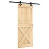 vidaXL Ușă glisantă 80 x 210 cm Lemn de Pin Solid (Nefinisat)