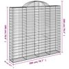 vidaXL Coșuri gabion arcuite 18 buc, 200x50x180/200cm, fier galvanizat