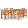 vidaXL Set de mobilier de grădină cu 7 piese, 200x100 cm, lemn masiv de tec