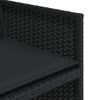 vidaXL Set mobilier de grădină cu perne, 9 piese, negru, poliratan