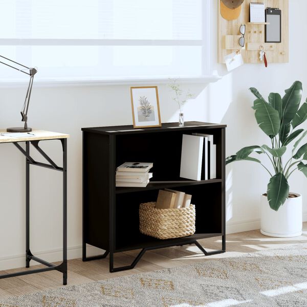 vidaXL Bibliotecă, negru, 80x31x74,5 cm, lemn prelucrat