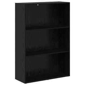vidaXL Raft pentru cărți 80 x 30 x 114 cm Lemn prelucrat Stejar Negru