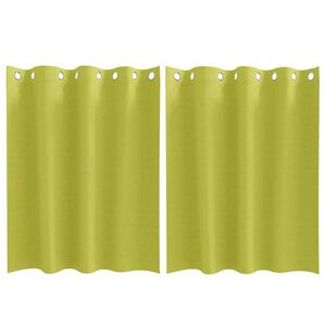 vidaXL Perdele Opaque cu Inel 2 pcs Verde 140 x 140 cm Poliester