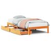 vidaXL Cadru de pat cu sertare, maro ceruit, 90x190 cm, lemn de pin