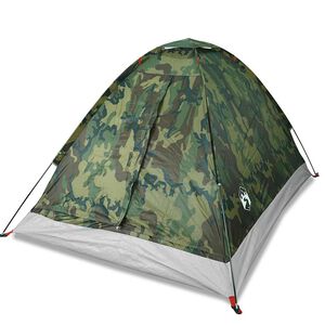 vidaXL Cort de camping cupolă pentru 2 persoane, camuflaj, impermeabil