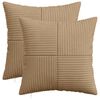 vidaXL Husă pentru pernă 2 pcs ALMELO Maro 35 x 35 cm cord