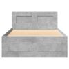vidaXL Cadru de pat cu tăblie gri beton 100x200 cm lemn prelucrat