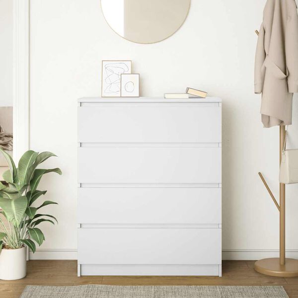 vidaXL Bufetă albă 80x35x99 cm lemn prelucrat