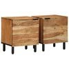 vidaXL Noptiere 2 buc. 40x33x46 cm, lemn masiv de salc&acirc;m