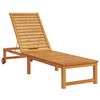vidaXL Șezlong Lemn Solid de Acacia Maro