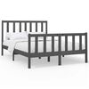 vidaXL Cadru de pat, gri, 140x190 cm, lemn masiv de pin