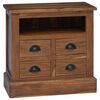 vidaXL Dulap de depozitare natural 60 x 30 x 60 cm Lemn solid de tec
