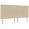 vidaXL Pat cu arcuri cu headboard Gri deschis și alb. 200 x 200 cm