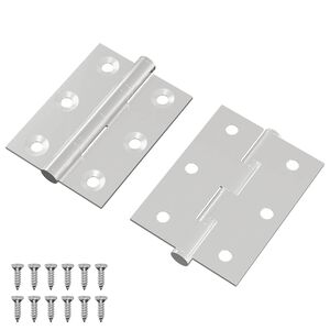vidaXL Hinge 2 pcs Argintiu 50 x 38 x 1,3 mm Oțel
