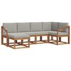vidaXL Set de canapele de exterior 6 pcs Gri natural și deschis
