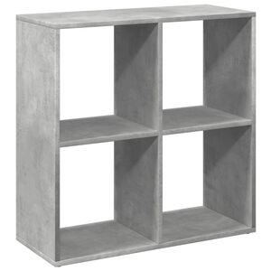 vidaXL Bibliotecă/separator cameră gri beton 69,5x29x69,5 cm lemn