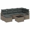 vidaXL Set de canapea 7 buc. Gri poliratan