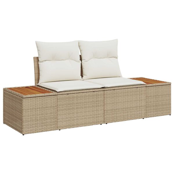 vidaXL Set de canapele pentru grădină 6 pcs Bej și crem Poli Rattan