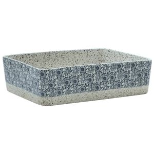 vidaXL Lavoar de blat gri/albastru 46x35,5x13 cm, ceramică, dreptunghi