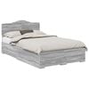 vidaXL Cadru de pat cu sertar Gri Sonoma 135 x 190 cm Lemn prelucrat