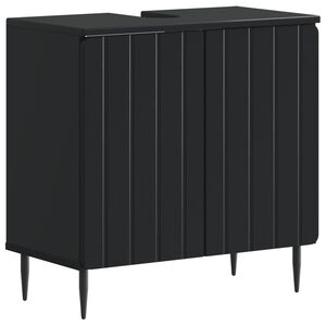vidaXL Dulap pentru Chiuveta de Baie ZWOLLE Negru 59,5 x 31,5 x 59 cm