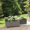 LECHUZA Jardinieră BALCONERA Stone 50 ALL-IN-ONE, negru