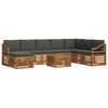 vidaXL Set de canapele de exterior 9 buc. Natural și Antracit