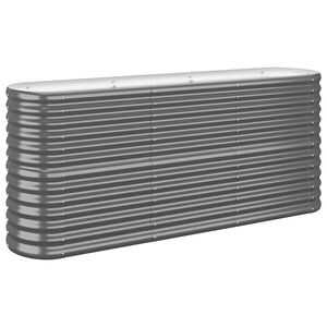 vidaXL Strat &icirc;nălțat grădină 152x40x68 cm oțel galvanizat