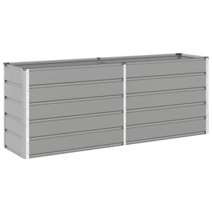 vidaXL Jardinieră Gri deschis 195 x 50 x 75 cm Oțel Galvanizat