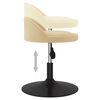 vidaXL Scaune de bucătărie pivotante, 2 buc., crem, catifea