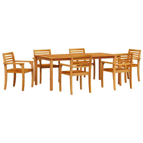 vidaXL Set de masă pentru grădină 9 pcs Maro Lemn Solid de Acacia