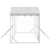 vidaXL Padoc de exterior cu acoperiș argintiu 6x2x2,5m oțel galvanizat