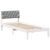 vidaXL Cadru de pat Alb și gri deschis 80 x 200 cm Lemn masiv de pin