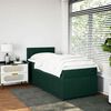vidaXL Pat box spring cu saltea, verde &icirc;nchis, 90x200 cm, catifea