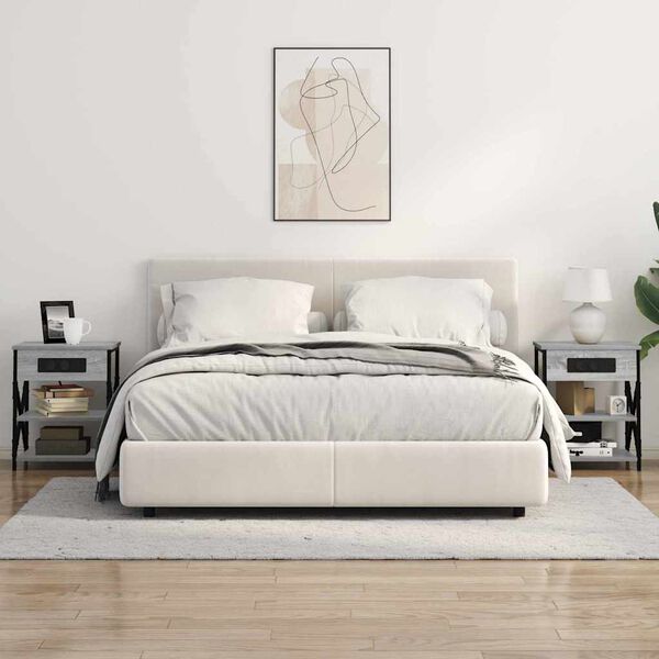 vidaXL Dulap de noapte Gri Sonoma 41 x 31 x 51 cm Lemn compozit