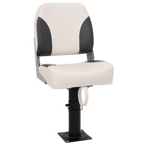 vidaXL Scaun barcă cu piedestal, reglabil &icirc;n &icirc;nălțime, rotativ la 360&deg;