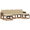 vidaXL Set de canapele de exterior 6 buc. Natural și Bej