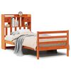 vidaXL Pat bibliotecă fără saltea maro ceruit 75x190 cm lemn masiv pin