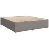 vidaXL Pat box spring cu saltea, gri taupe, 200x200 cm, textil