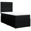 vidaXL Pat box spring cu saltea, negru, 90x190 cm, textil