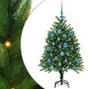 vidaXL Brad de Crăciun cu 150 LED cu suport Verde 120 cm PE