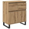 vidaXL Bufet Stejar Artizanal 60 x 35 x 70 cm Lemn Ingineresc și Fier