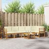 vidaXL Set de canapele de exterior cu pernă 7 pcs Natural și Crem